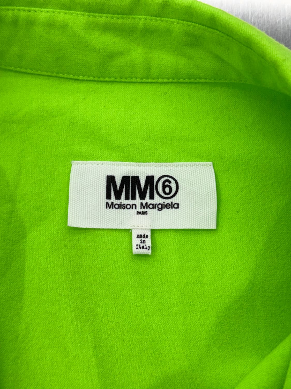 MM6 메종 마르지엘라 네온 그린 웨스턴 롱셔츠 상품이미지7
