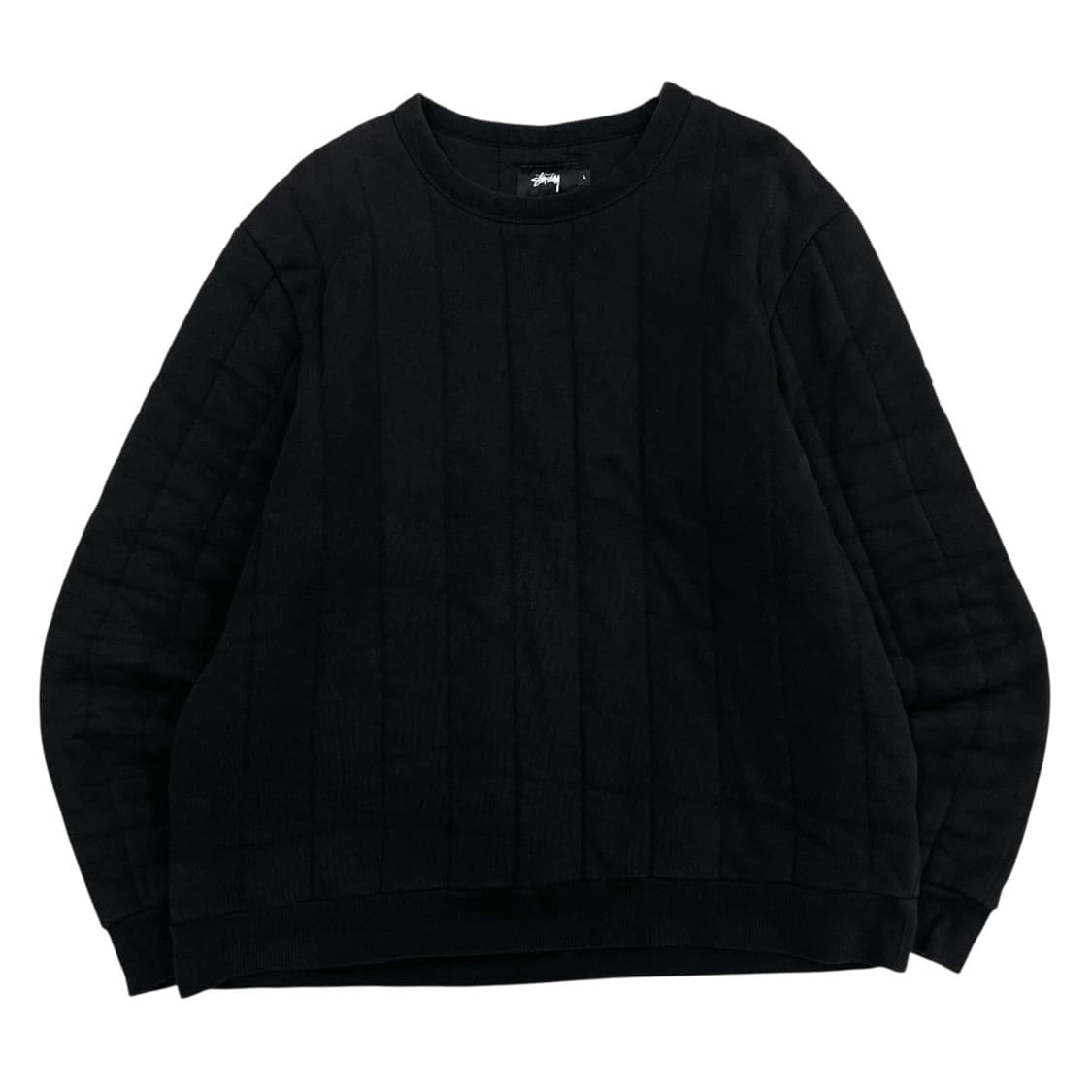 스투시 사이드 패치로고 골지 맨투맨 L 상품이미지3