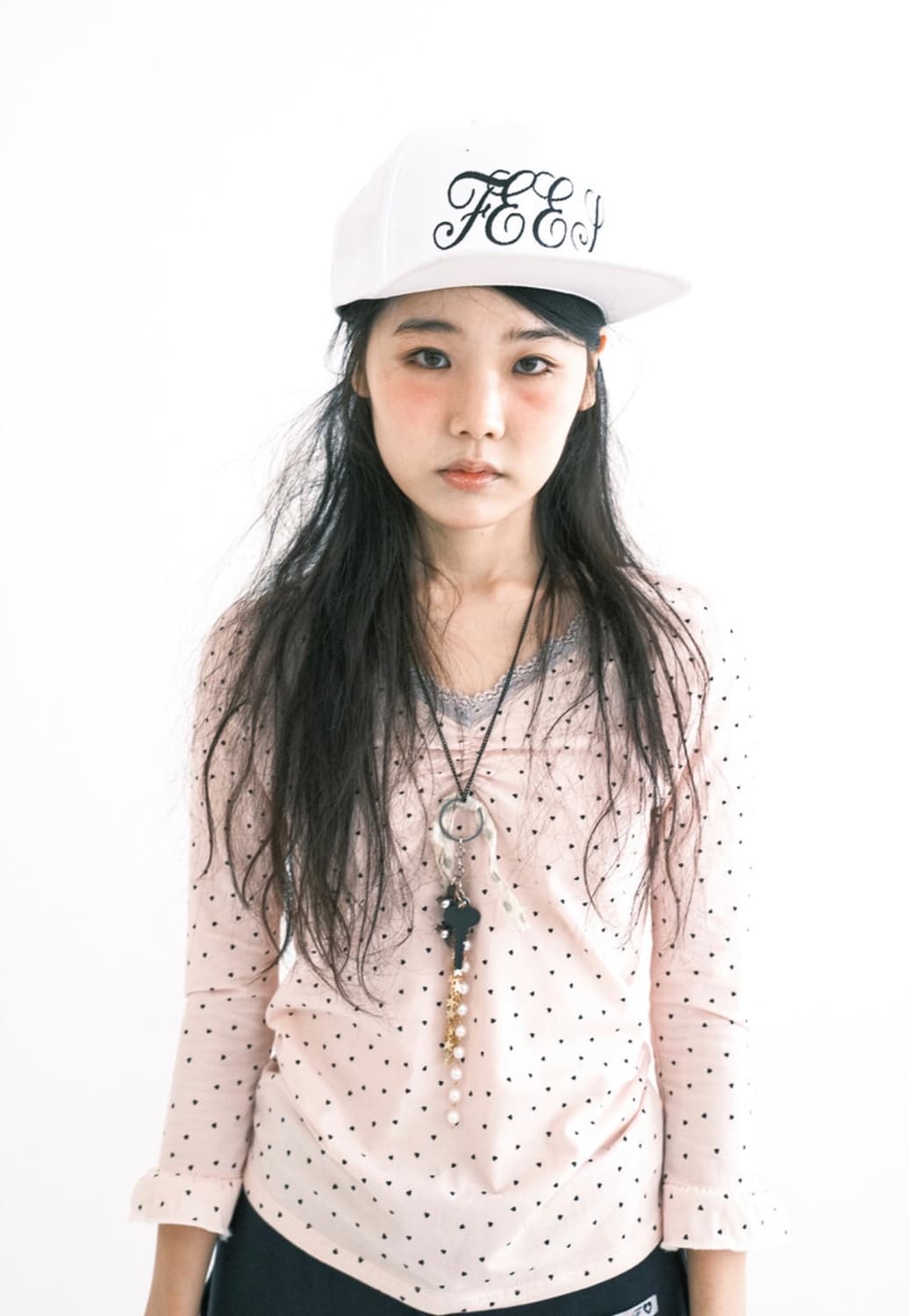 샵페어리 mini heart lace top light pink 상품이미지3