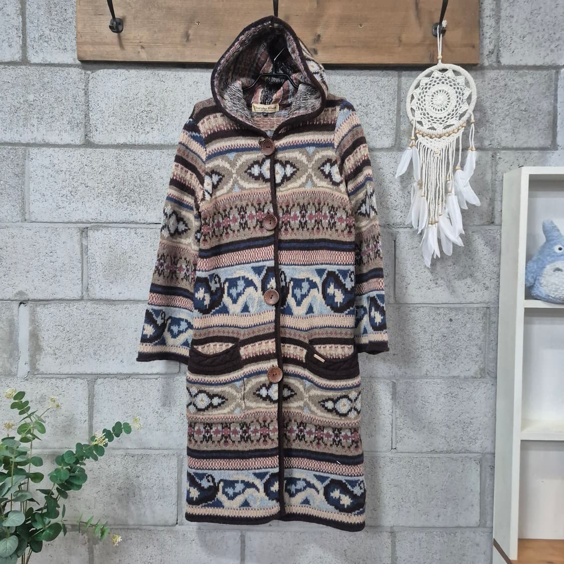 썰스데이아일랜드  에스닉 롱후드가디건 상품이미지5