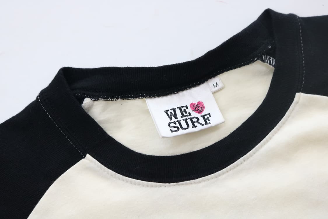 WE SURF 위서프 빈티지 그래픽 래글런 스트라이프 반팔티셔츠 (M) 상품이미지4