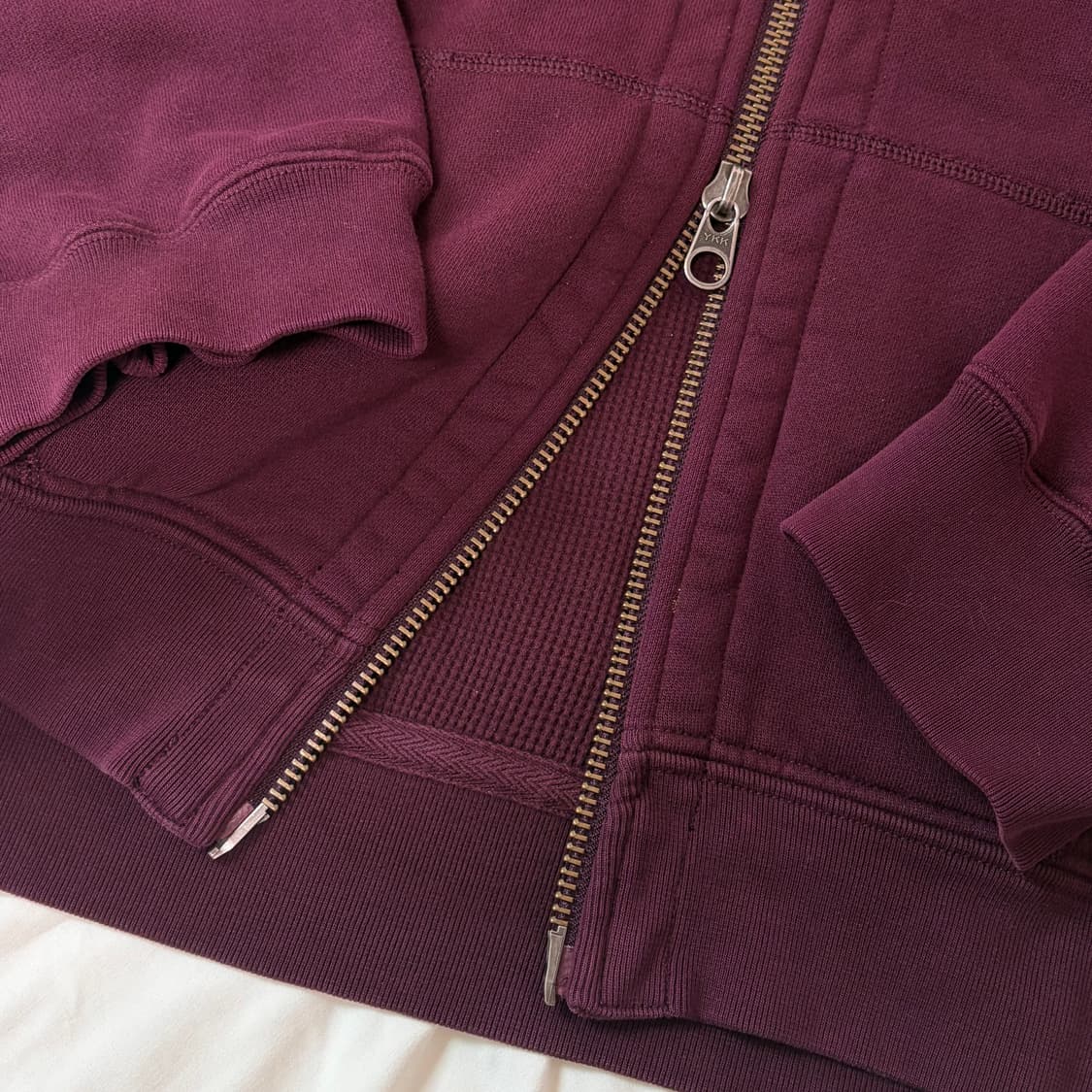 폴로 랄프로렌 빈티지 버건디 투웨이 후드집업 XL 상품이미지5