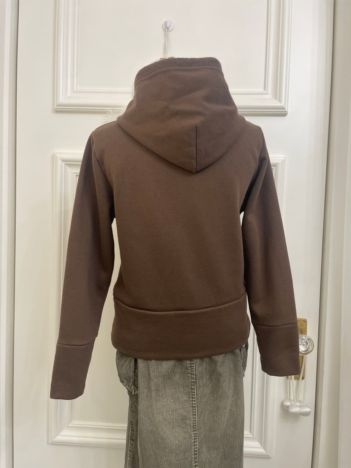 brown pocket fleeced hoodie-zip(size-M) 상품이미지8
