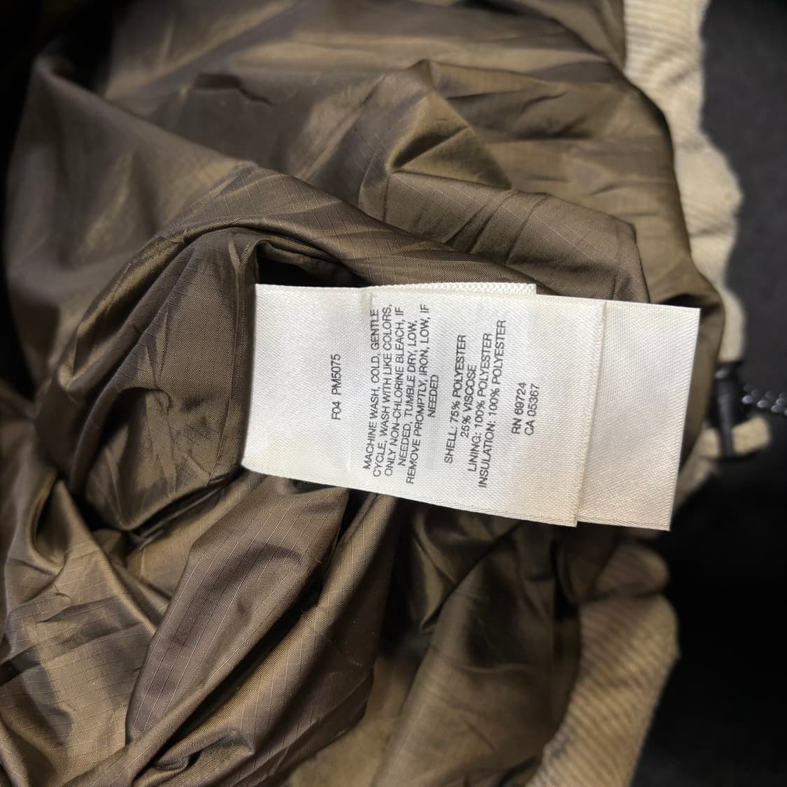 90s 콜롬비아 아이보리 대대장 퀼팅 코듀로이 누빔 점퍼 파카 상품이미지5