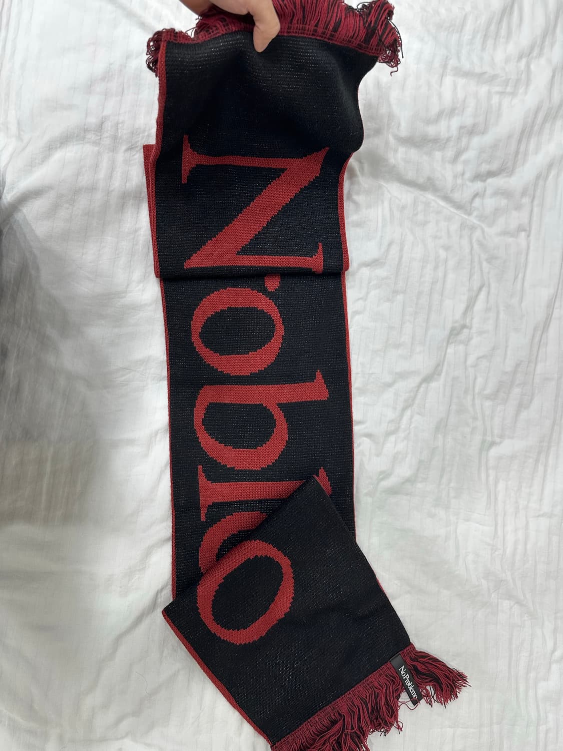 No problemo 버건디/블랙 스카프 급처 상품이미지3