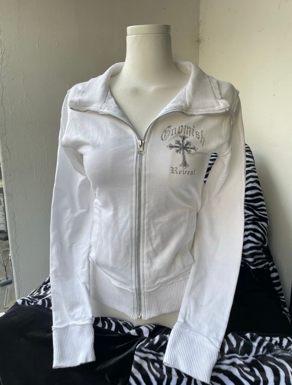 y2k 화이트 집업 상품이미지1