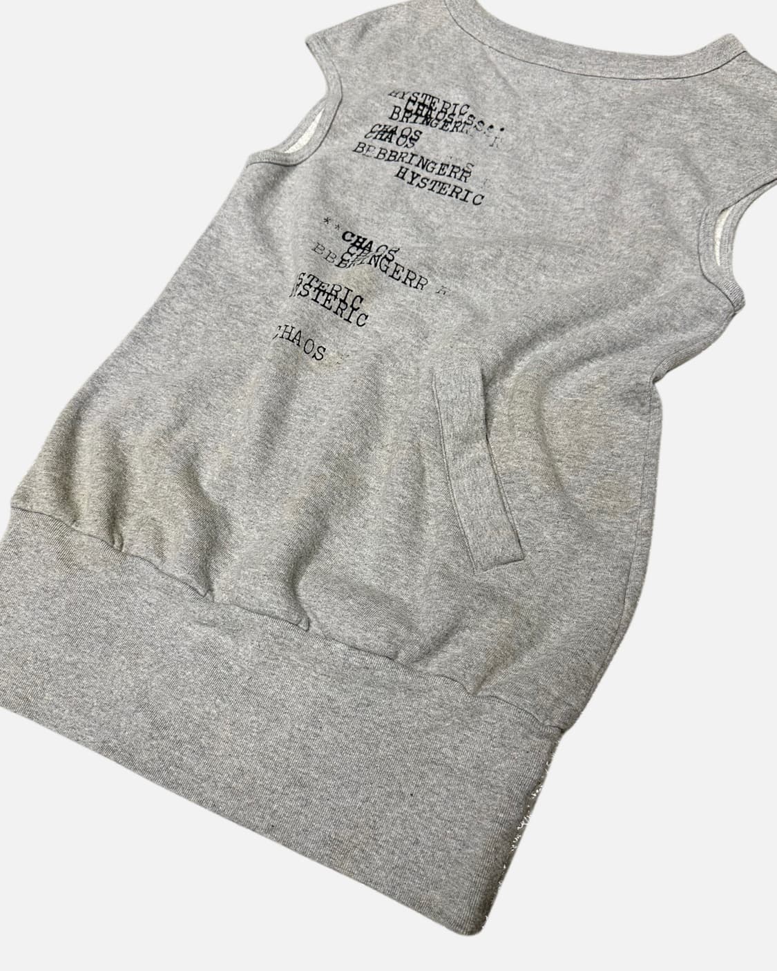 grunge lettering sleeveless dress 상품이미지3