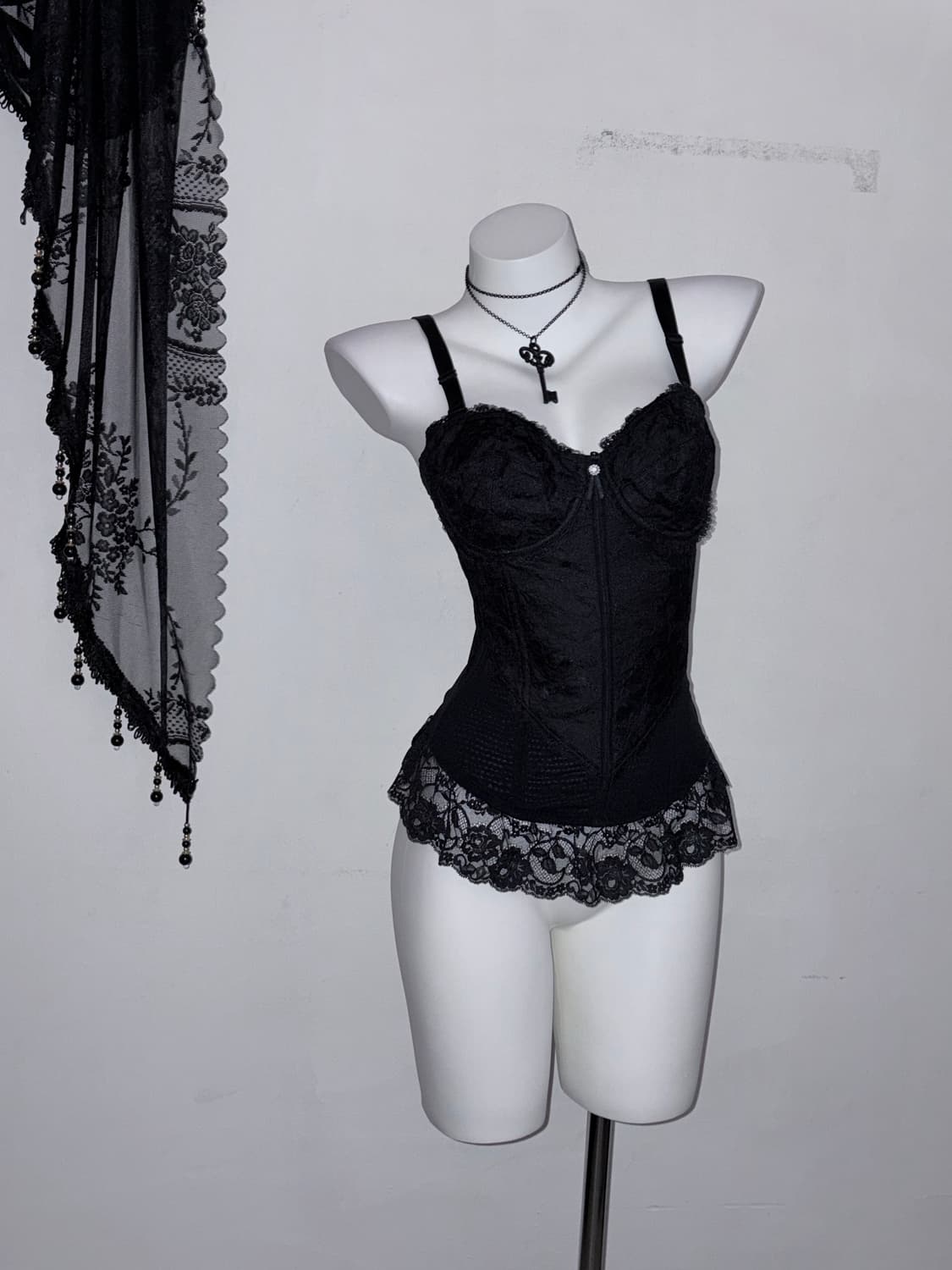 블랙 코르셋 다크 페어리 고스 고딕  상품이미지1