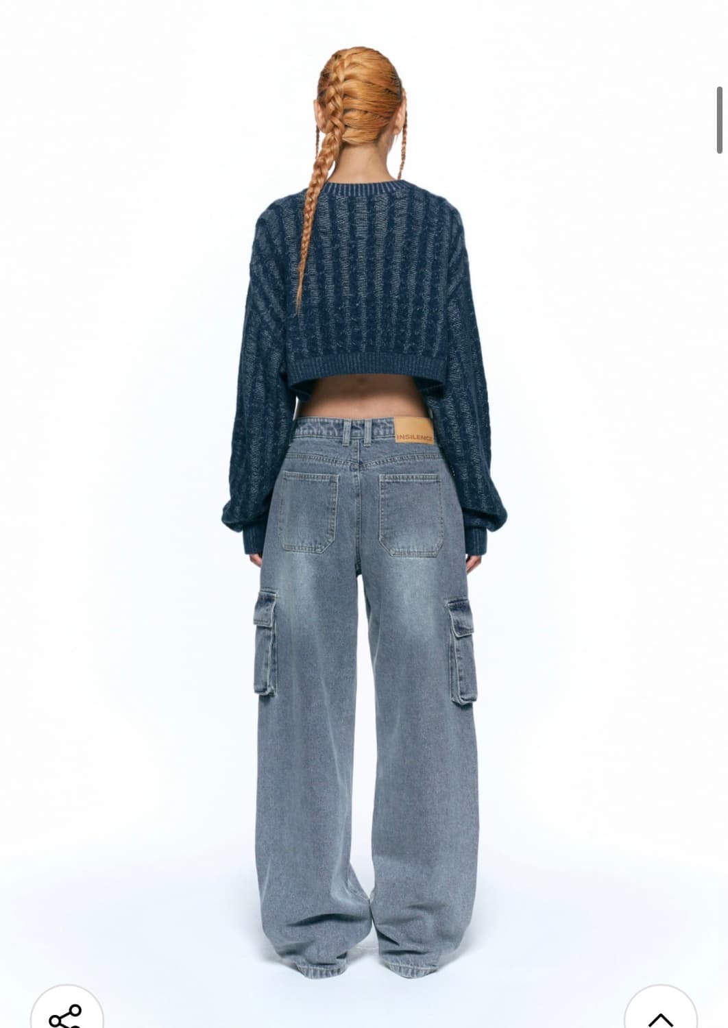 인사일런스 소프트 케이블 크롭 니트 상품이미지3