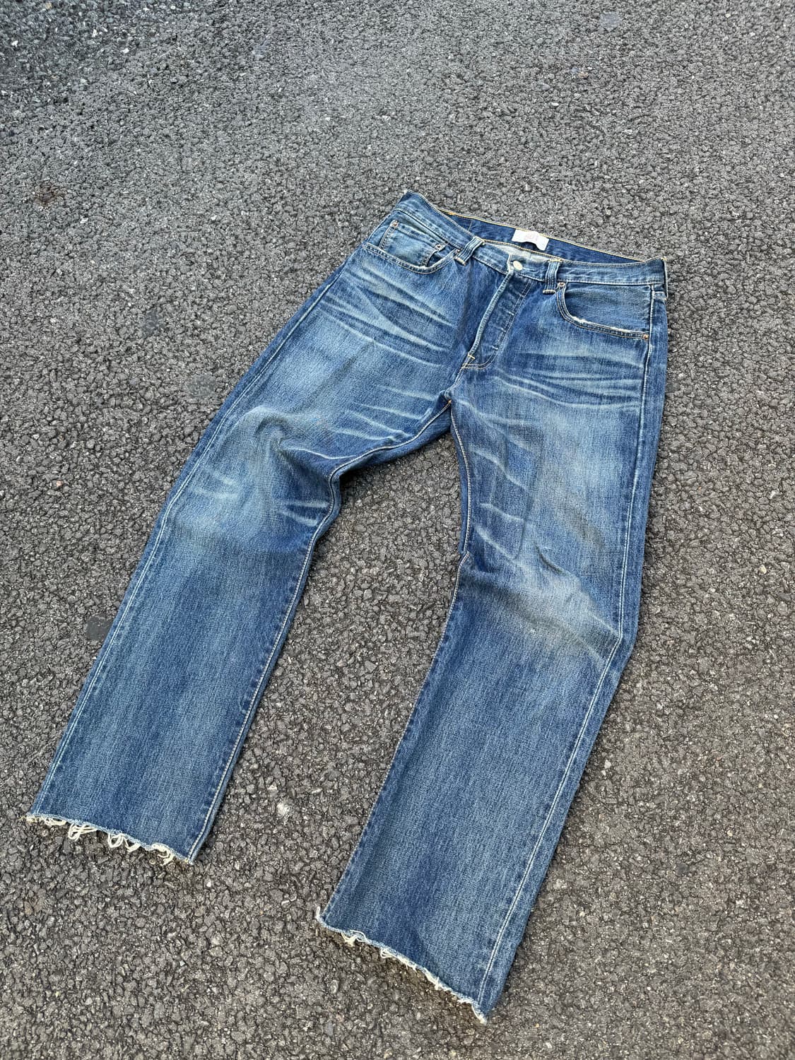 00‘s Levi’s 501 빈티지 워싱 컷팅 데님팬츠 상품이미지1
