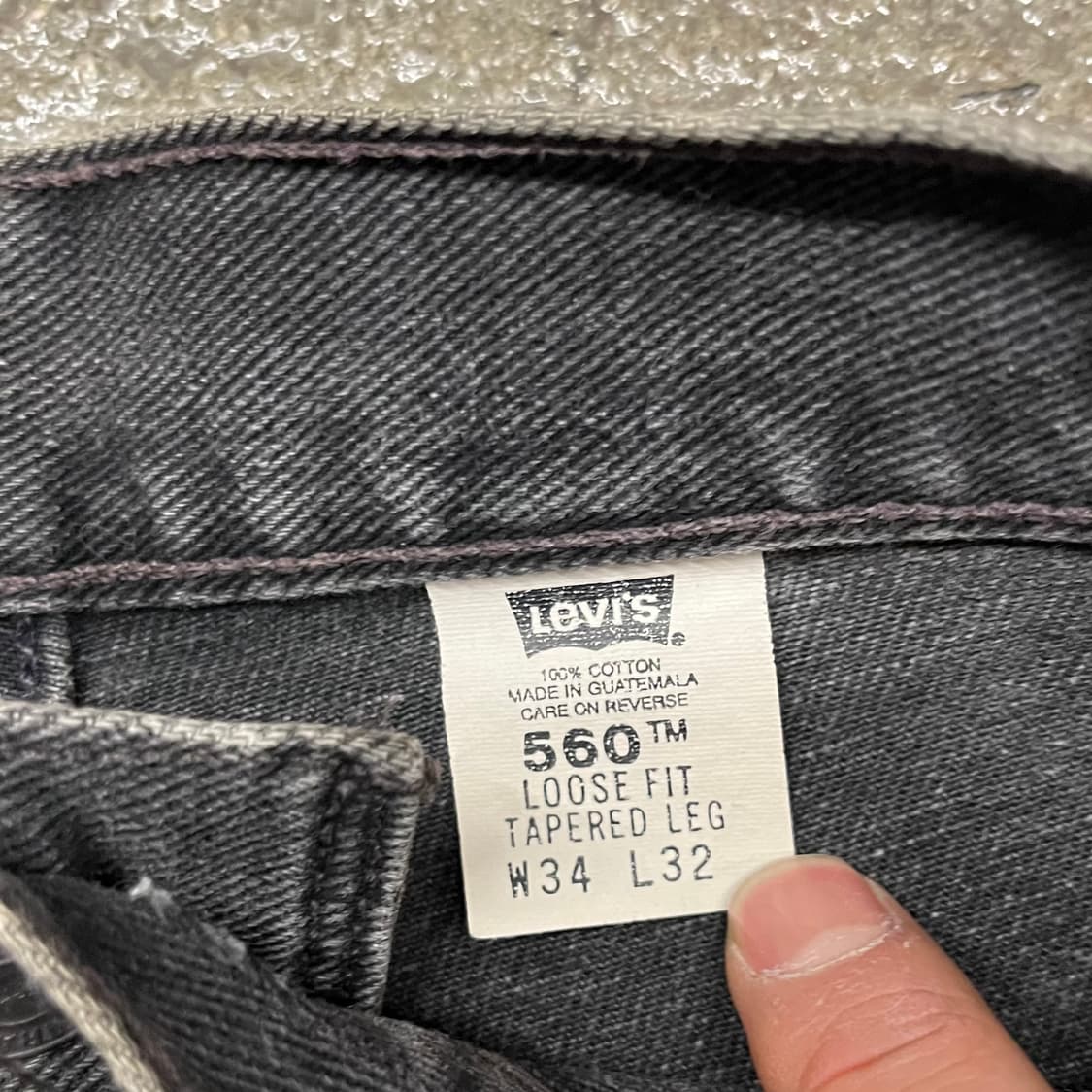 00s Levis560 블랙진 (34“) 상품이미지5
