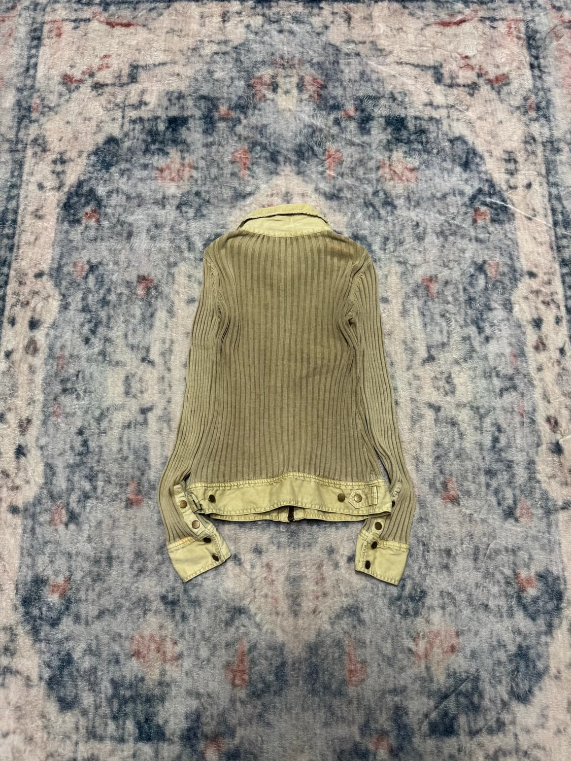 Unknown grunge ribbed knit zip up 상품이미지7