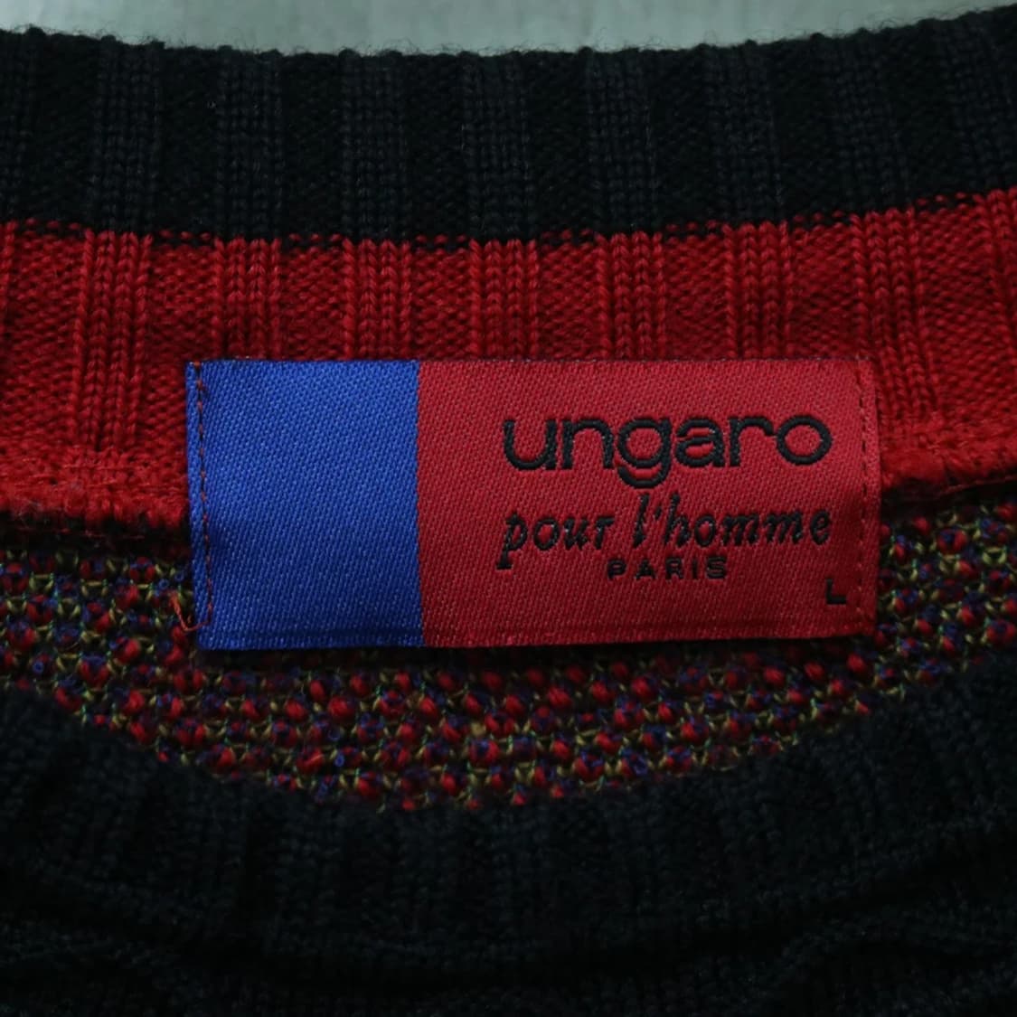 UNGARO HOMME 울 혼방 패턴 니트 64273 상품이미지7