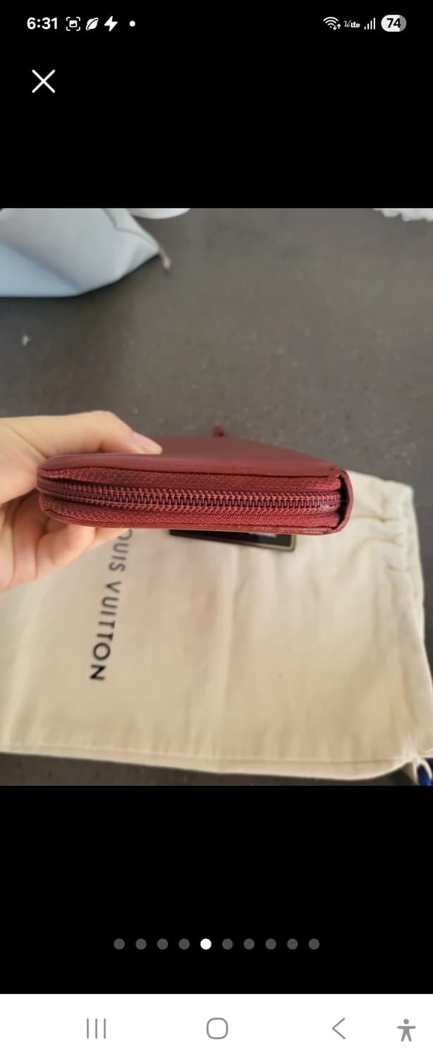 정품 샤넬 캐비어 버건디 장지갑(개런티 카드포함) 상품이미지5