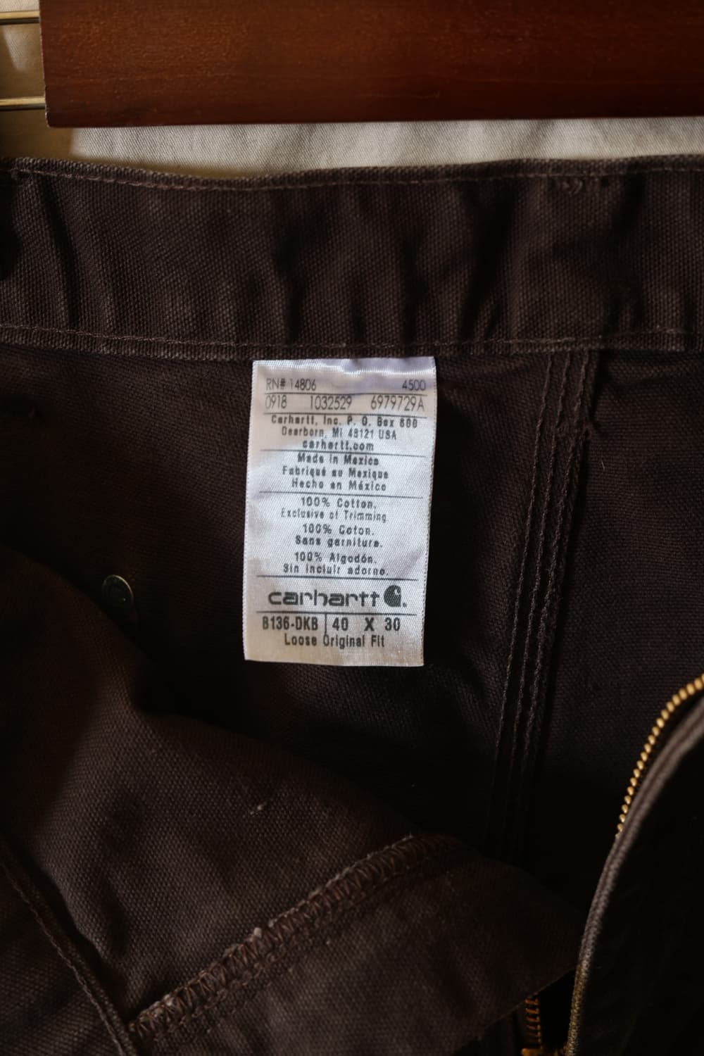 허리40 칼하트 더블니 팬츠 브라운 B-136 Dkb 상품이미지3