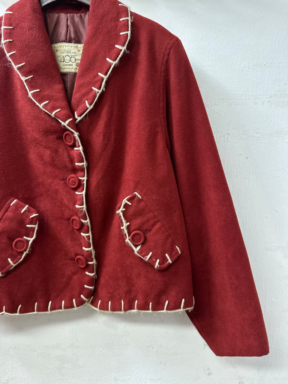 일본빈티지 스티치 라인 디테일 포인트 자켓 숏 코트 상품이미지4