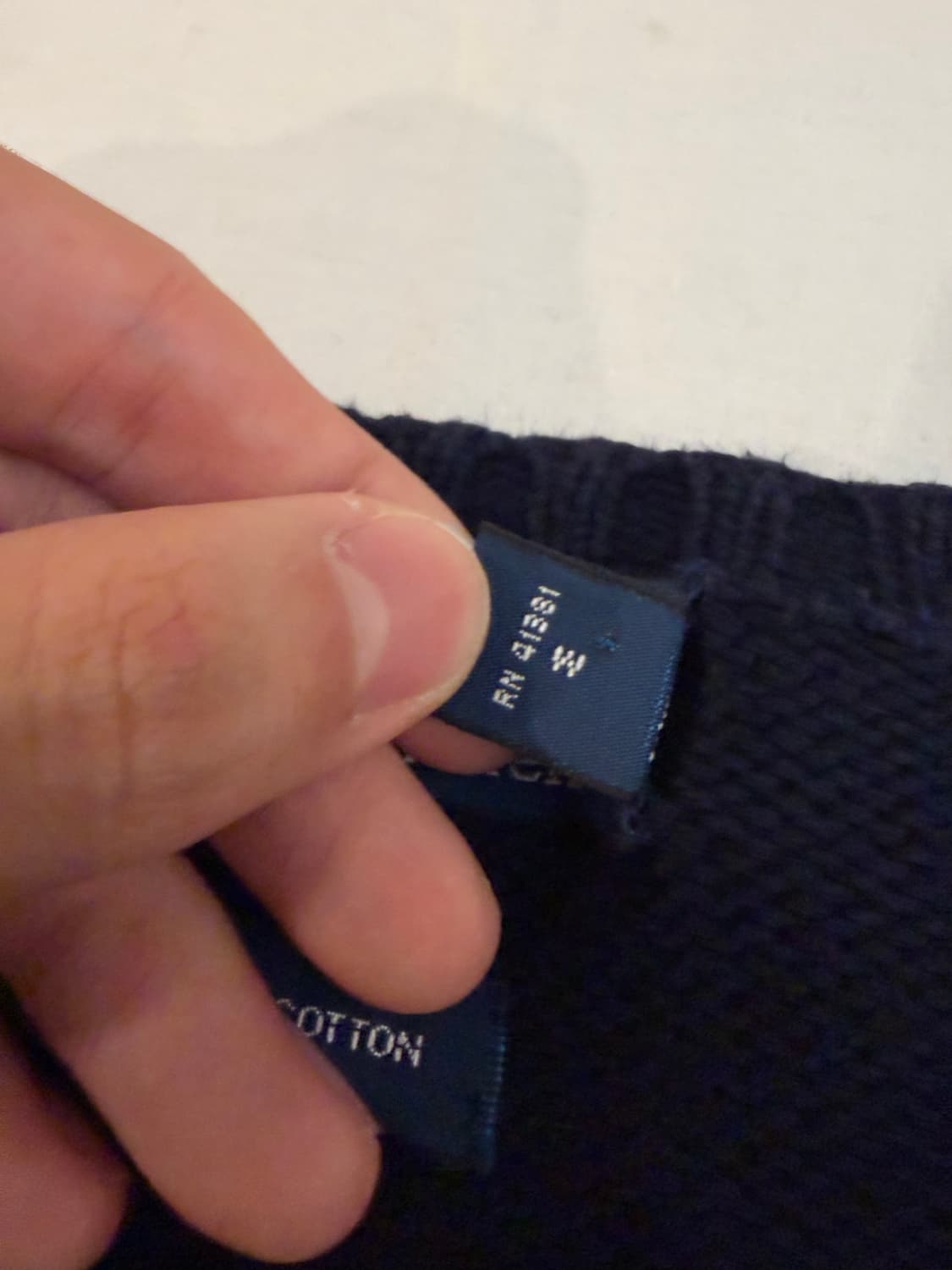 폴로 랄프로렌 코튼 니트 네이비 상품이미지4