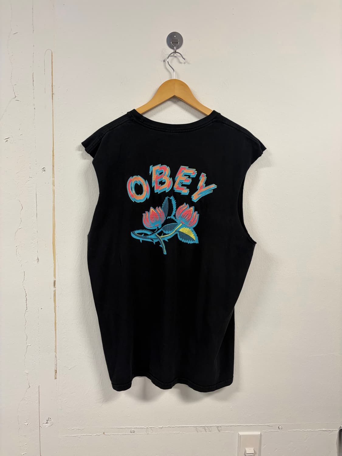 XL) 오베이 연꽃 블랙 나시 T336 상품이미지2