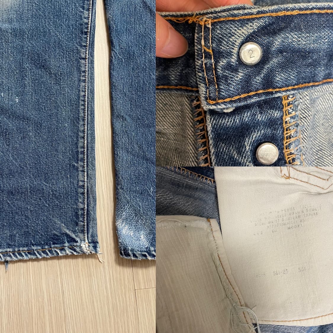 (탑버튼2) 60s 리바이스 501 Big E 셀비지 데님 팬츠 상품이미지10