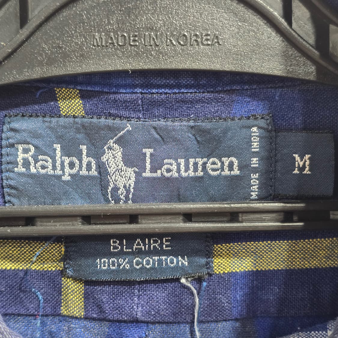 [표기 M, 실측 L] 폴로 랄프로렌 멀티체크 하프셔츠 블레어 상품이미지4