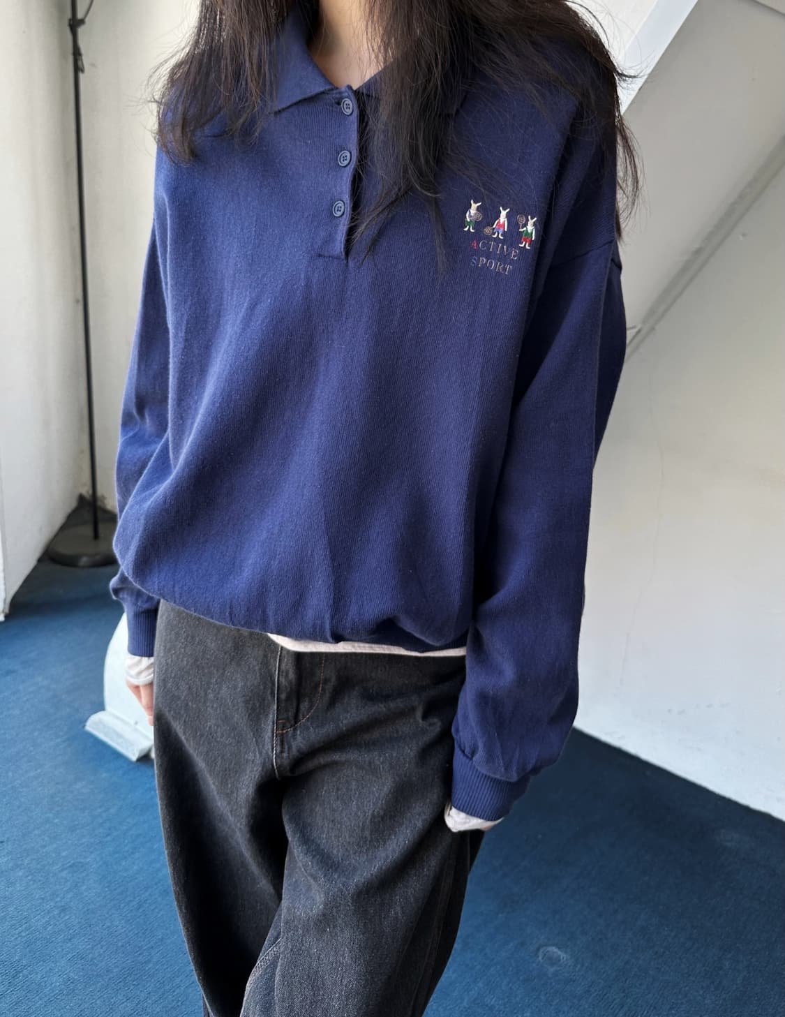 Design cotton polo knit top 상품이미지6