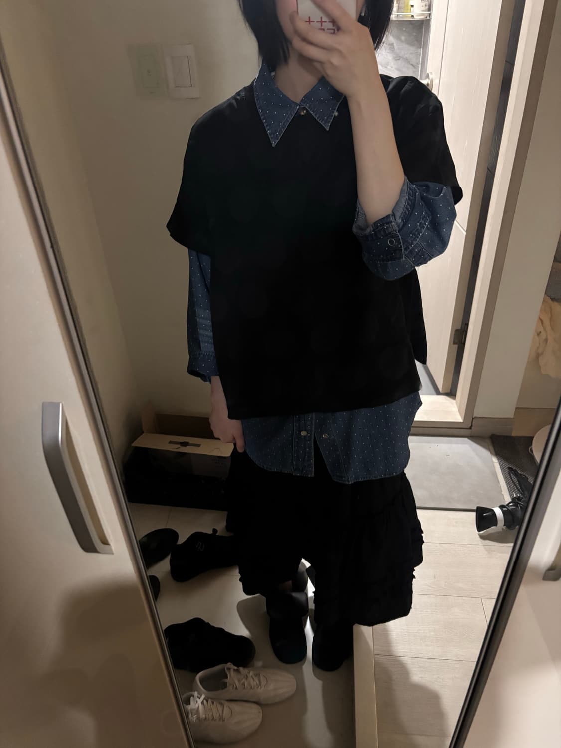 dot denim shirts 상품이미지4