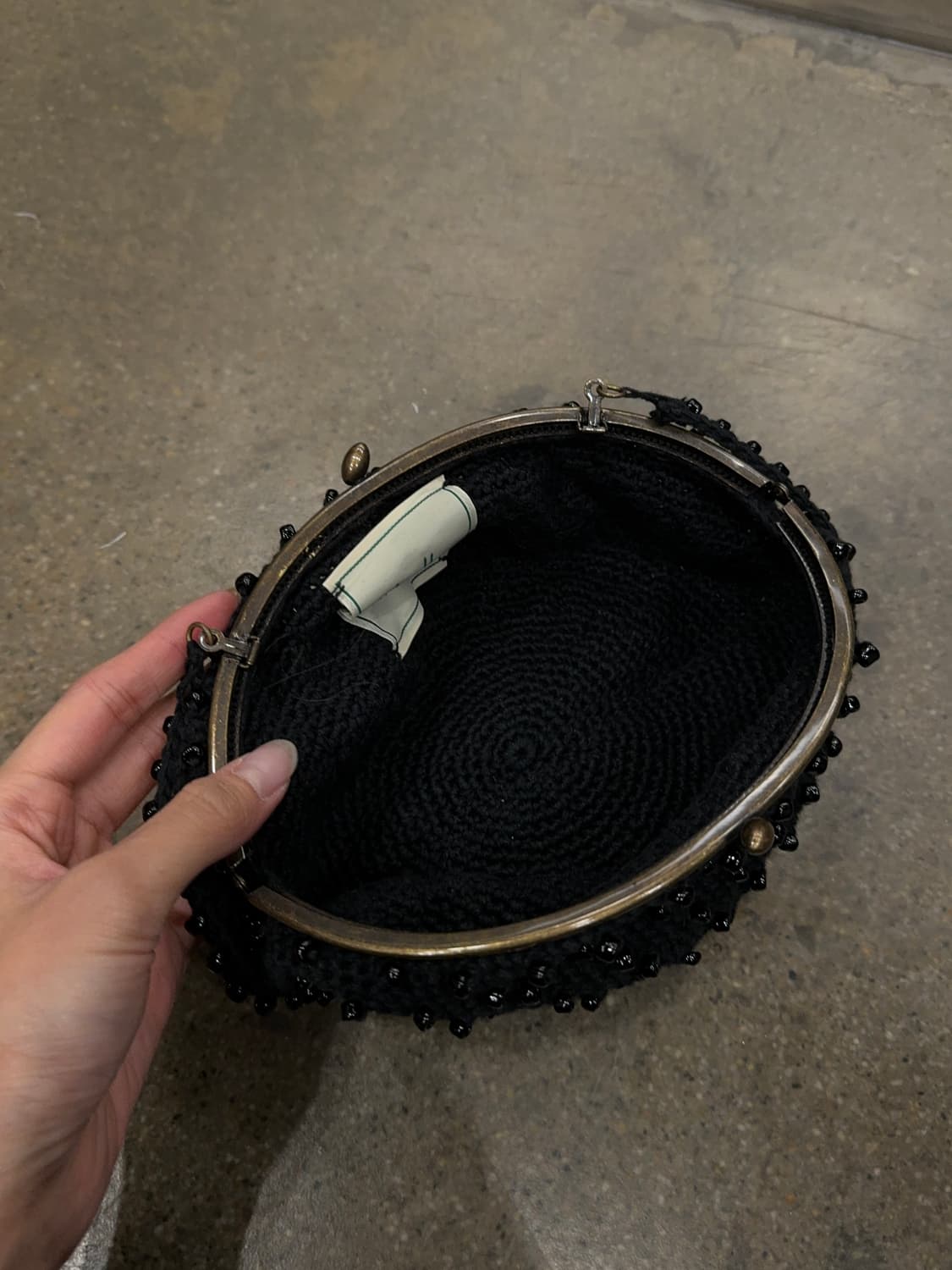 Black beads mini coin bag 상품이미지3