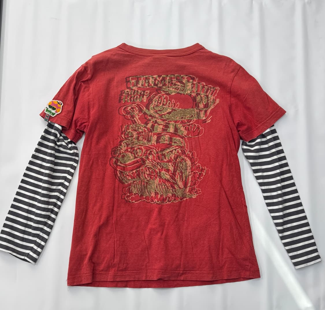 🍒핫소스 괴짜룩 데코라 Jam 프린팅 레이어드 티셔츠🍒 피그먼트 상품이미지3