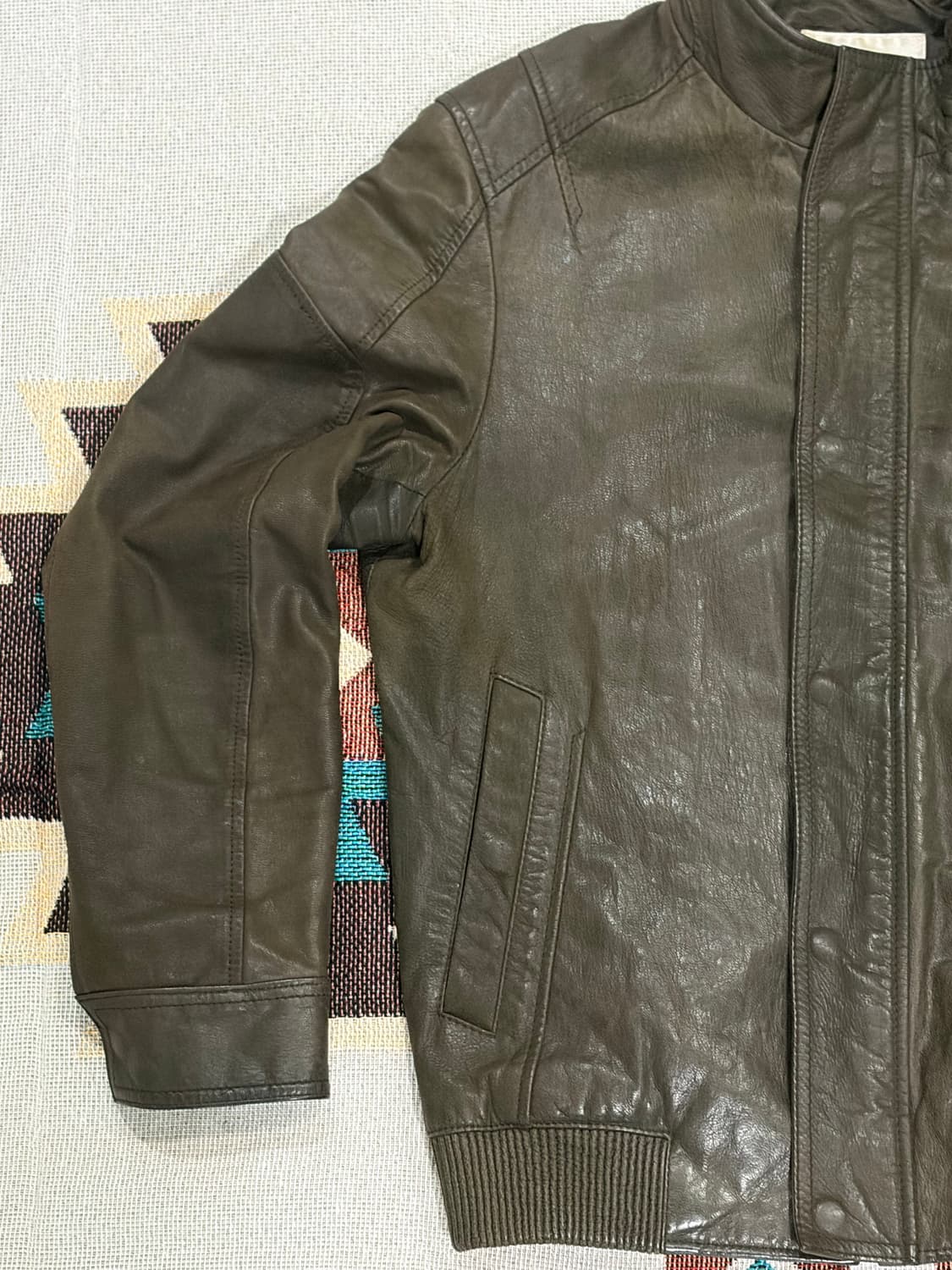 Comodo square 염소가죽 바이커 라이더 자켓 상품이미지3