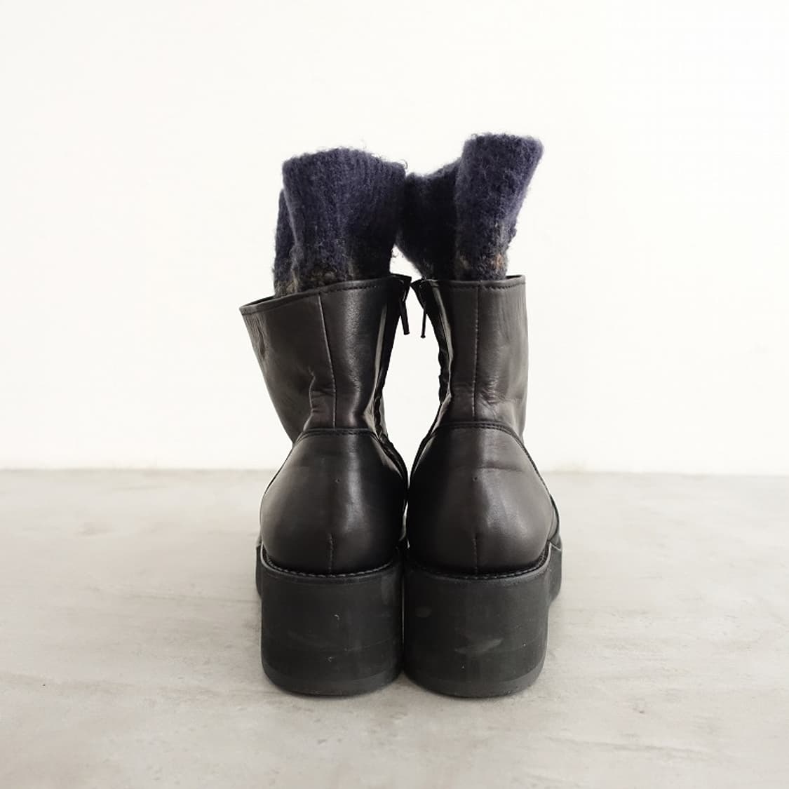 요지 야마모토 레이디스 가죽 니트라이너 부츠 상품이미지2