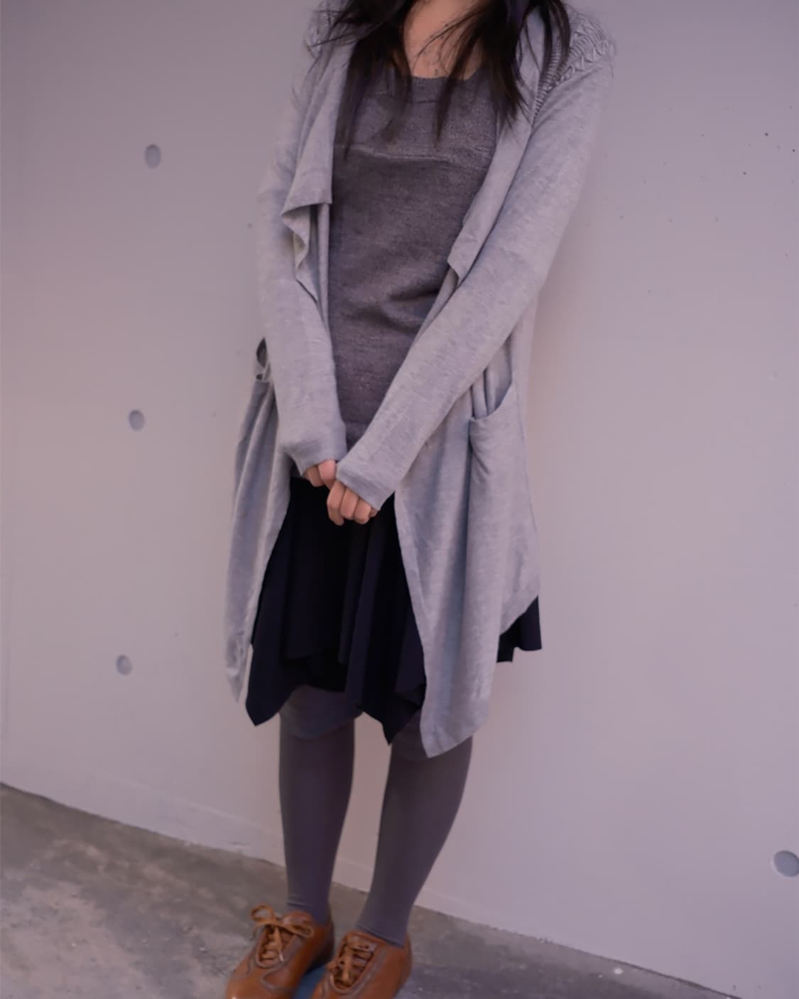 Unbalanced wool skirt 상품이미지2