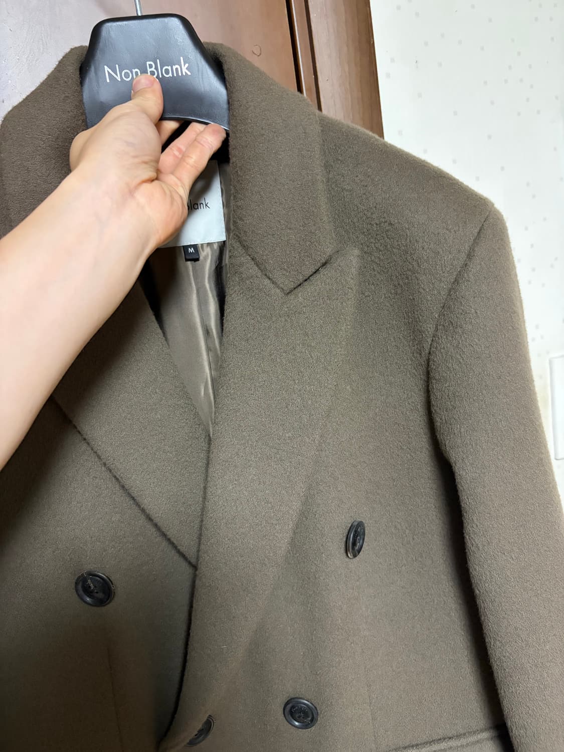 넌블랭크 더블브레스트 코트 브라운 상품이미지5