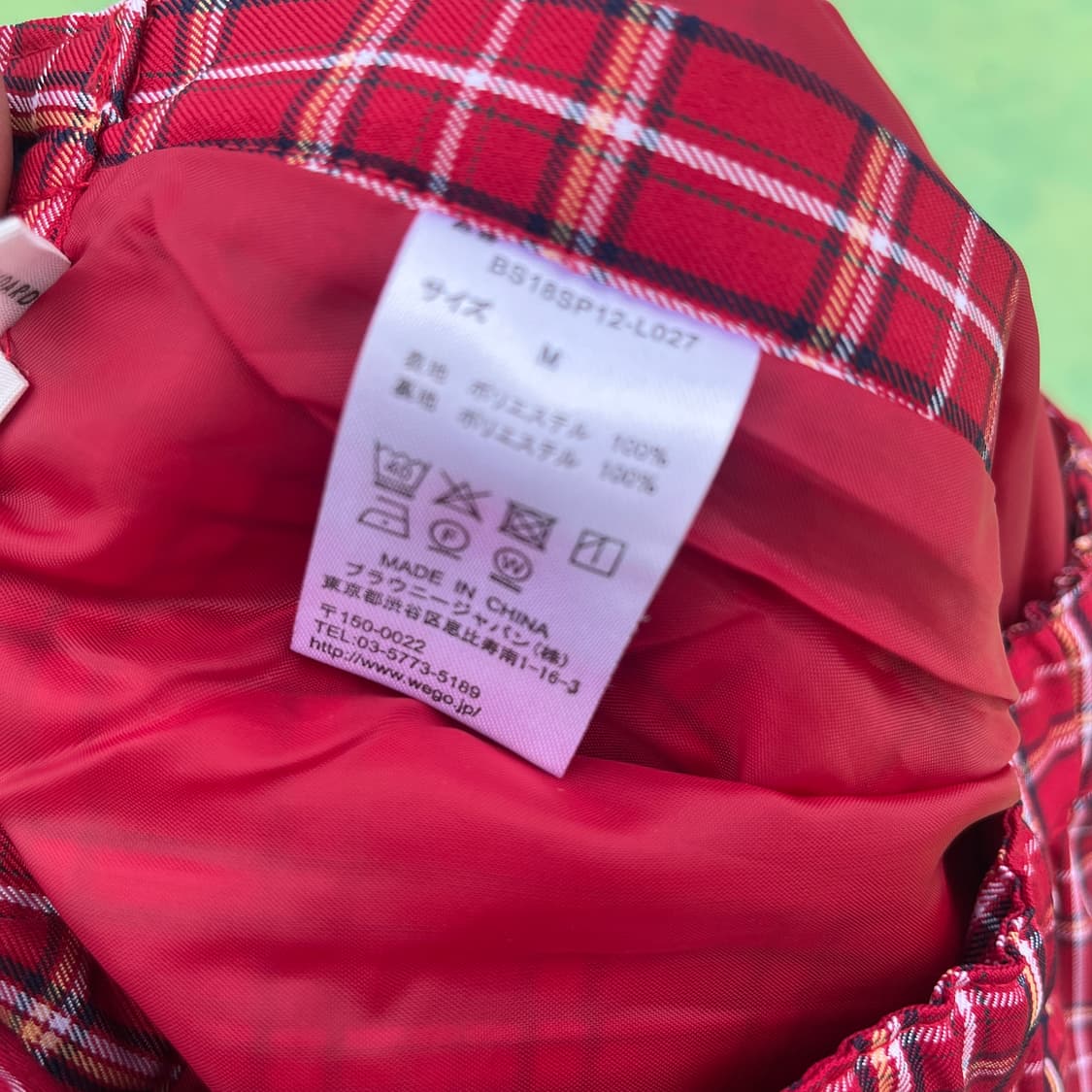 BROWNY Red Tartan Check Pleated Skirt 상품이미지5