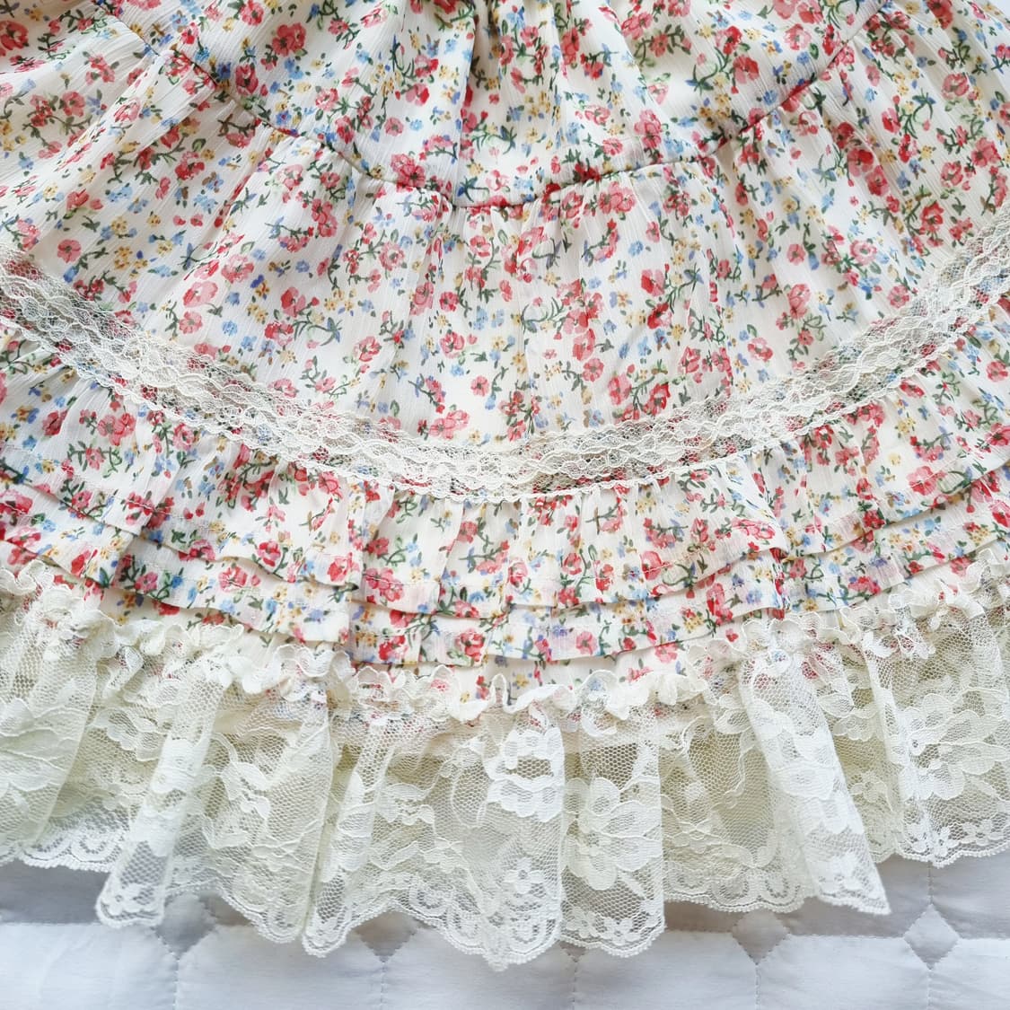 Liz Lisa 리즈리사플라워 레이스 캉캉 스커트 상품이미지2