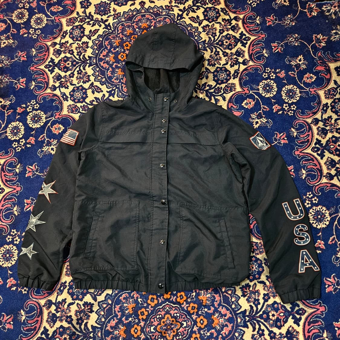 볼컴(VOLCOM) 21FW USA 와펜 자수 바람막이 자켓 M 상품이미지1