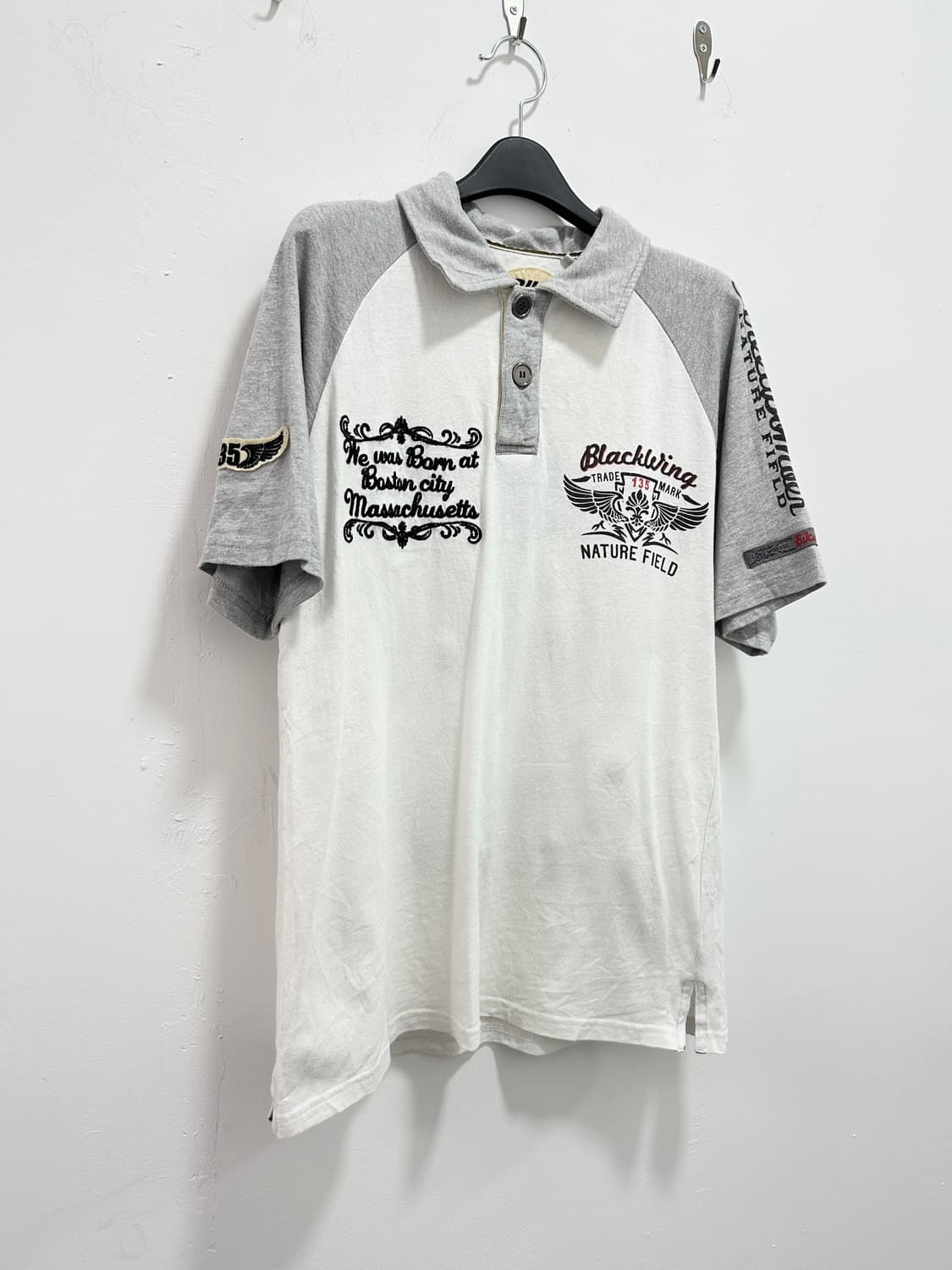 BLACK WING embroidered pk tee 상품이미지2
