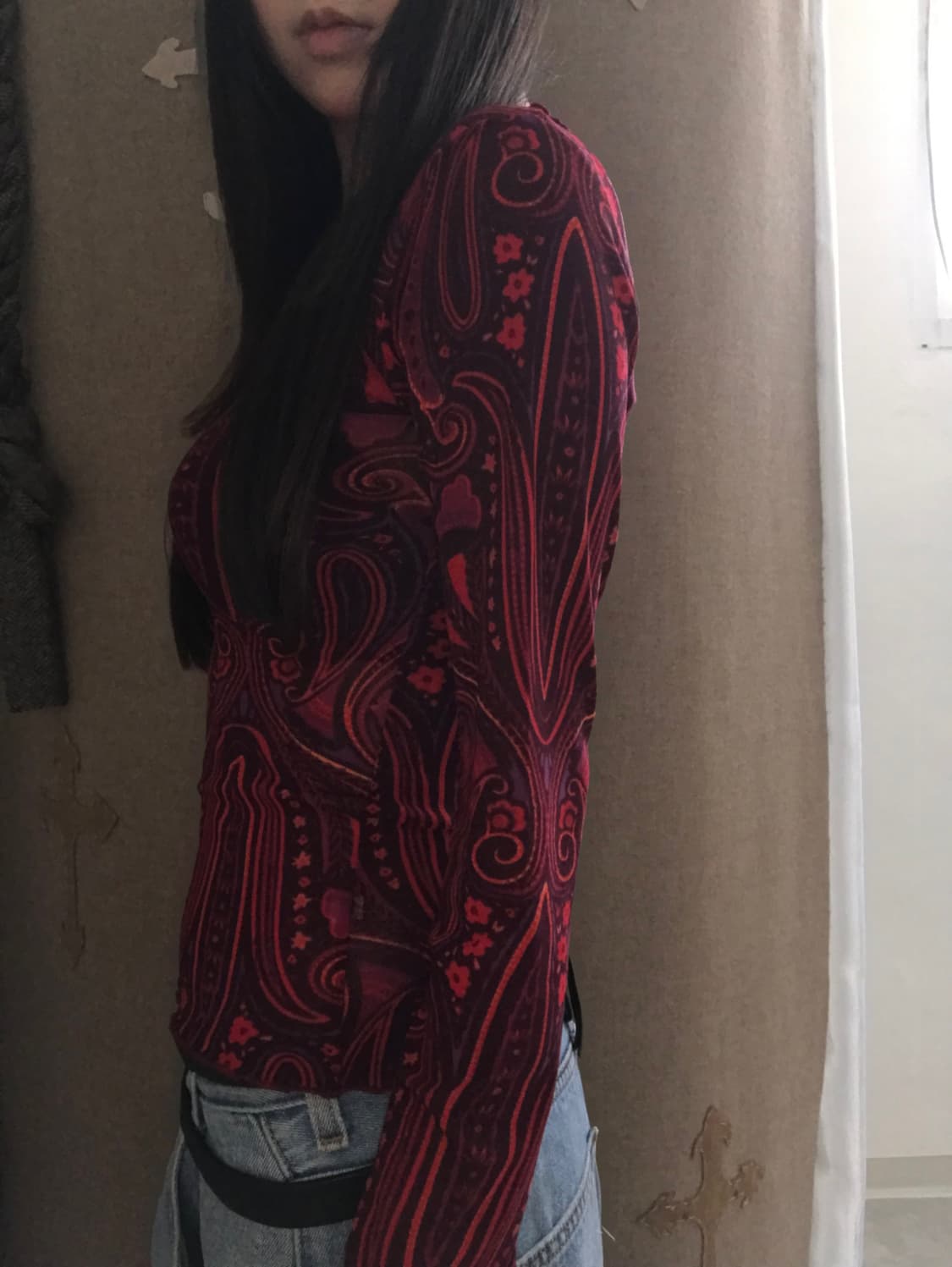 vintage pattern mash top 상품이미지3