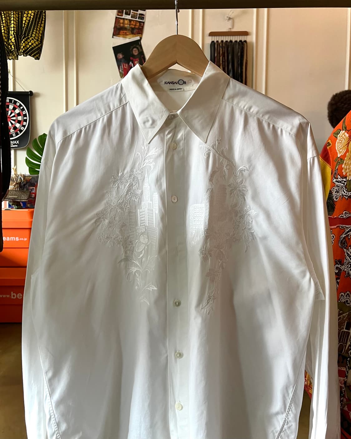 1980-90s KANSAI O2 Embroidery Old Shirt 상품이미지3