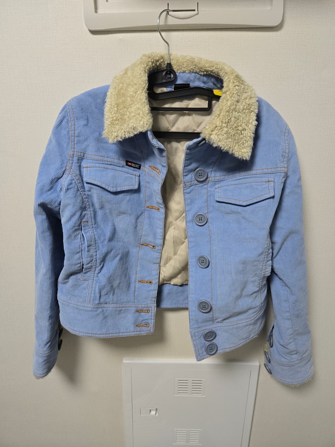 디젤 하늘색 코듀 뽀글이 자켓 상품이미지1