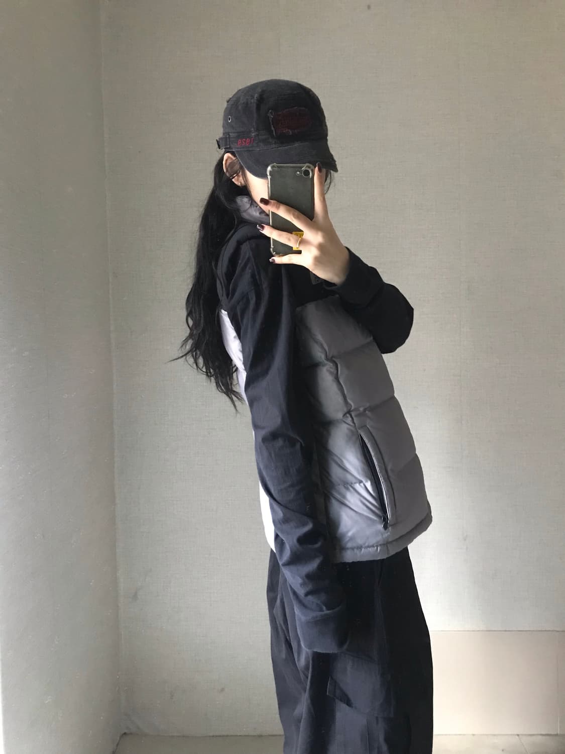 노페 눕시 그레이 패딩조끼 상품이미지3