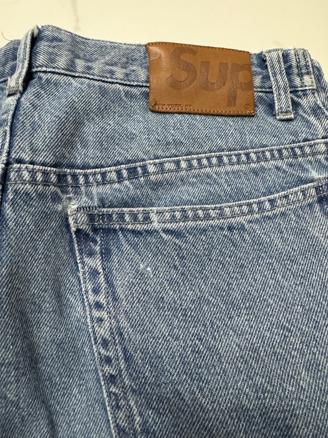 [30]슈프림 스냅오프 배기 진 워시드 블루 23FW 상품이미지10