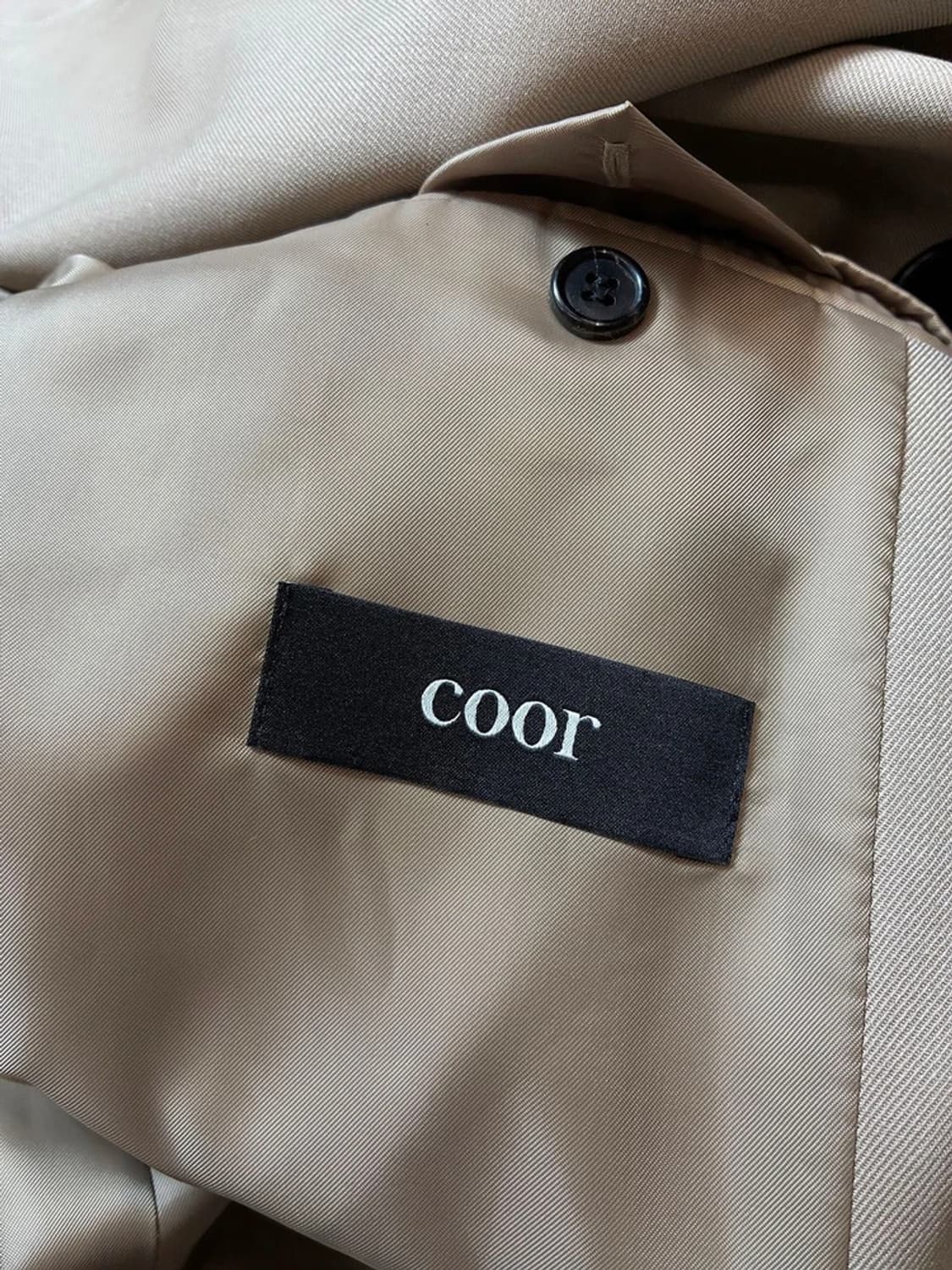 쿠어 COOR 미니멀 울 벨티드 트렌치 코트 PN7522 상품이미지7