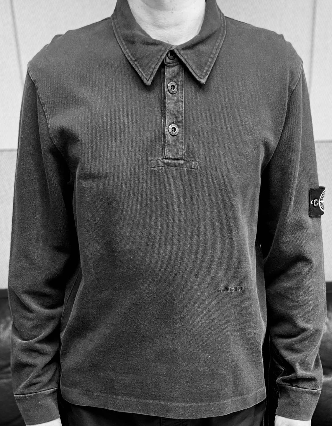  스톤아일랜드 와펜 면 워싱 소재 긴팔 티셔츠 100 (105 가능) 상품이미지5