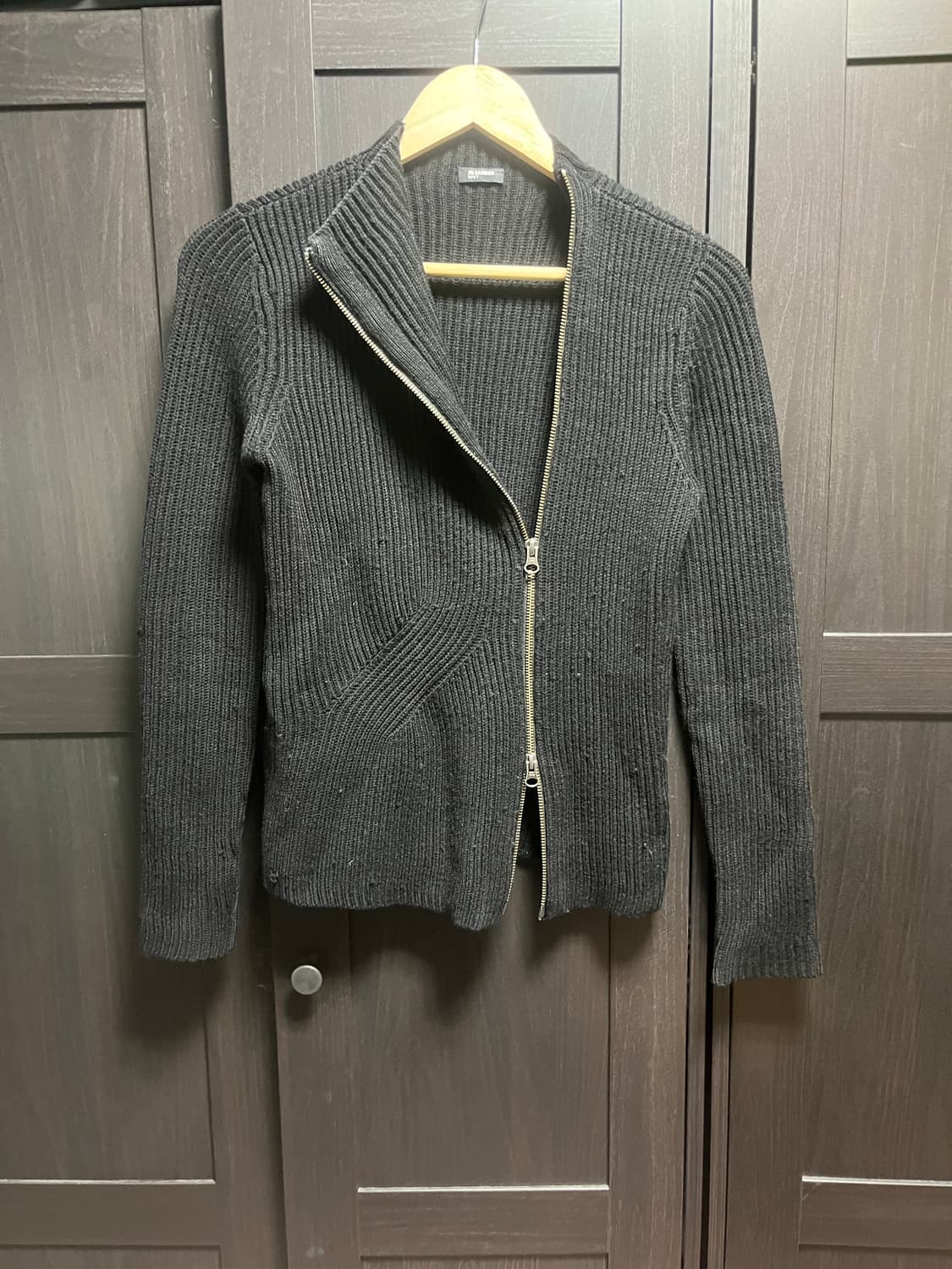 JIL SANDER 블랙 니트 집업 가디건 상품이미지2