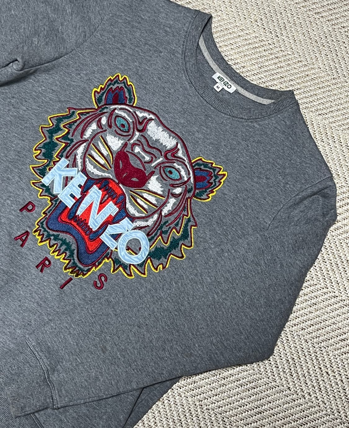 공용 겐조 타이거자수 맨투맨 티셔츠 M 상품이미지8