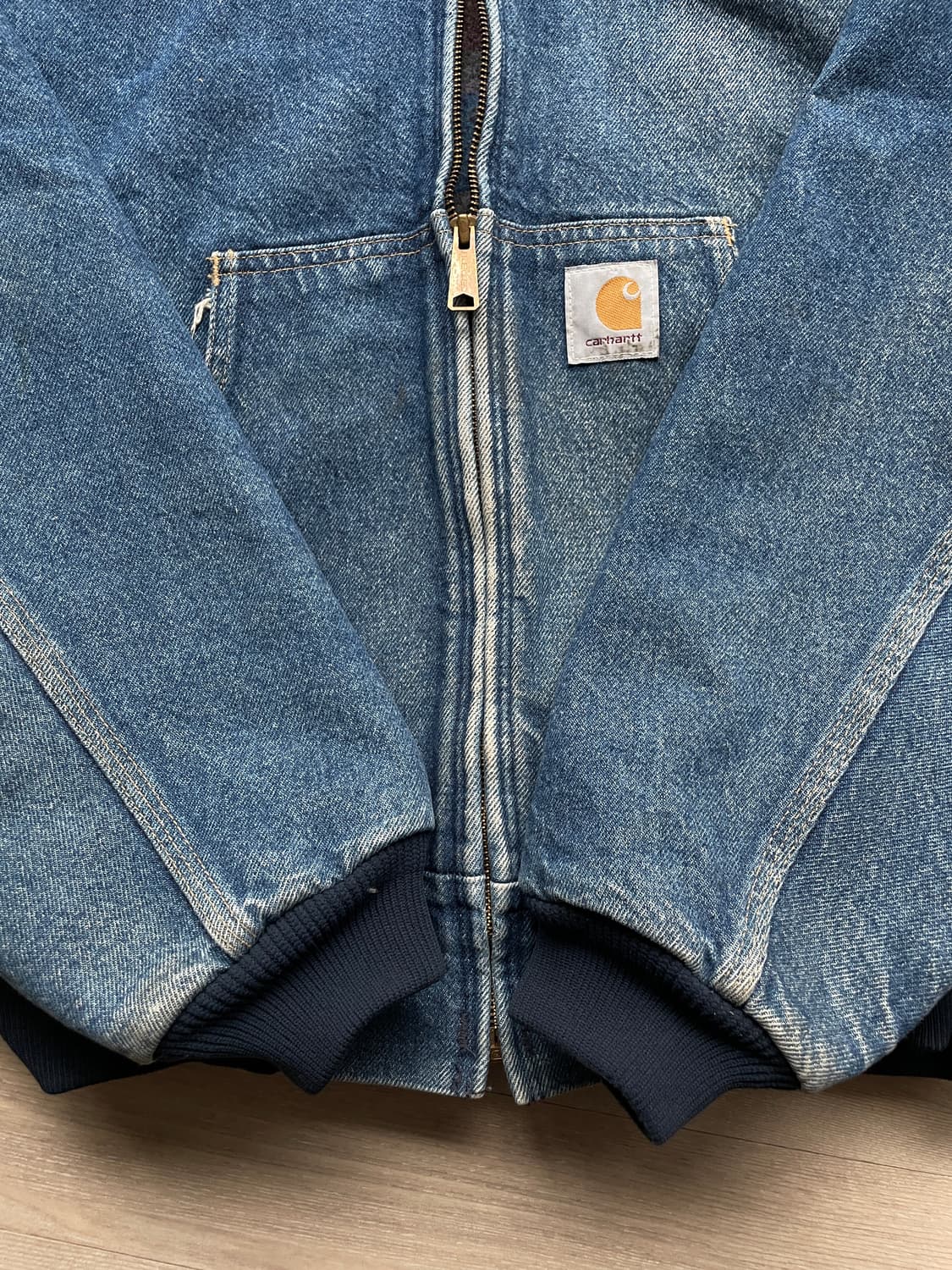 90s 칼하트 아즈텍 액티브 JB848 데님 자켓 carhartt 상품이미지7
