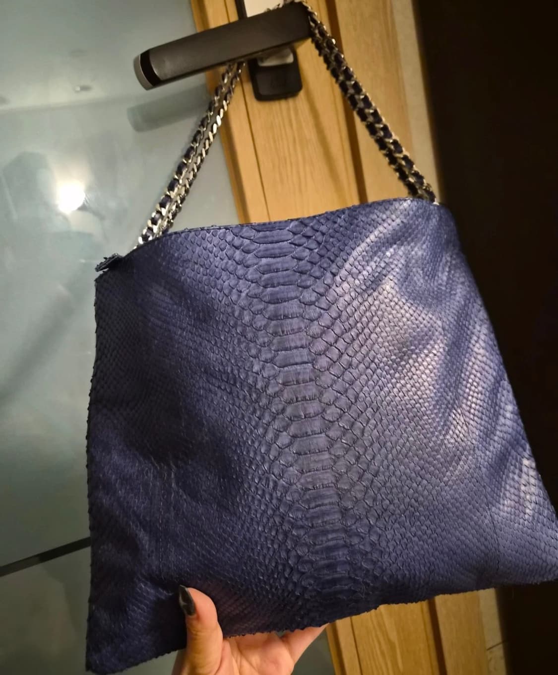 주문제착) 리얼파이톤(뱀피) 숄더&크로스&클러치 상품이미지2