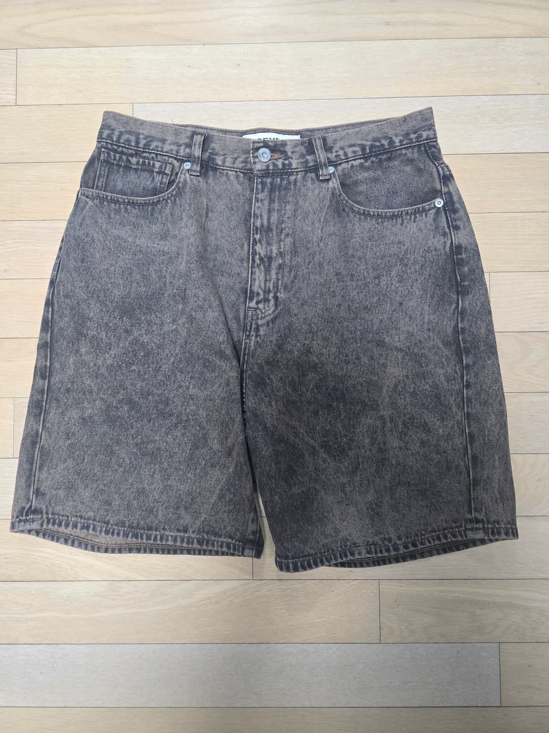 예스아이씨 데님 쇼츠 브라운 상품이미지3