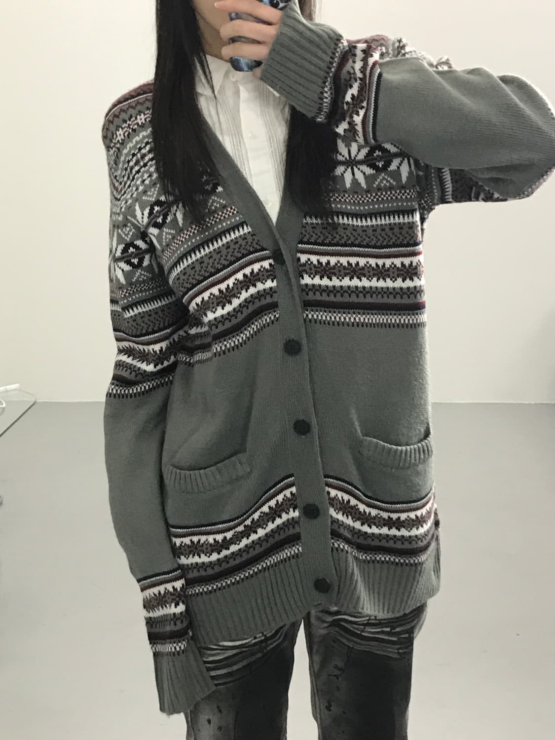 GLORY CREW 패턴 가디건 상품이미지2