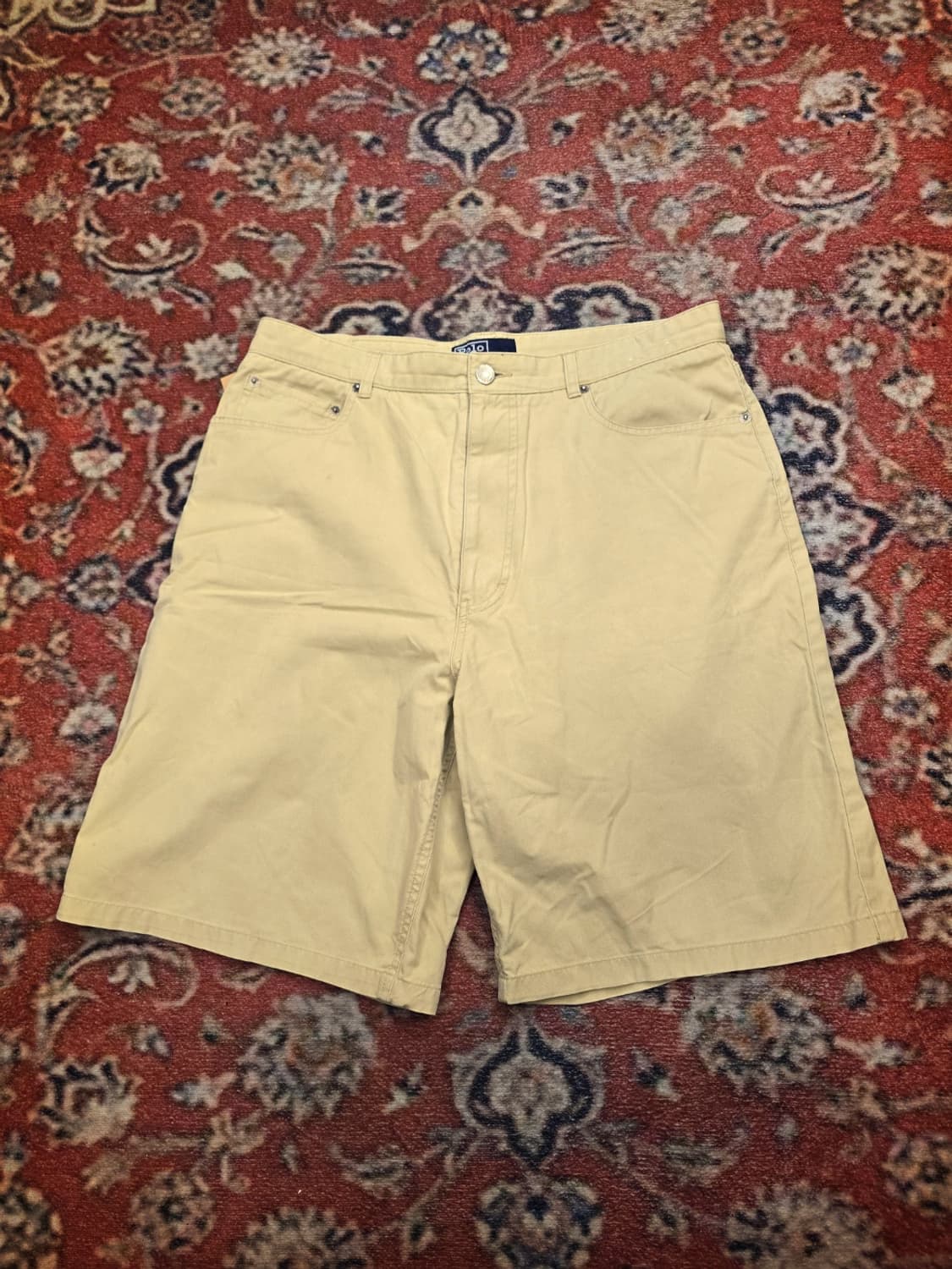 90s 폴로 랄프로렌 빈티지 가먼트다이 면반바지 상품이미지2